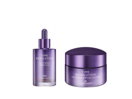 MISSHA - TIME REVOLUTION NIGHT REPAIR DUO SET - Anti ageing sada krém a sérum 2x50 ml korejska kosmetika