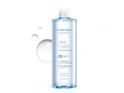 MISSHA - SUPER AQUA ULTRA HYALRON MICELLAR CLEANSING WATER - Hyporalergenní odličovač make-upu 500 ml korejska kosmetika
