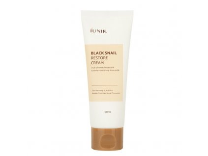 iUNIK - BLACK SNAIL RESTORE  CREAM - Pleťový krém s vysokým obsahem šnečího mucinu 60 ml
