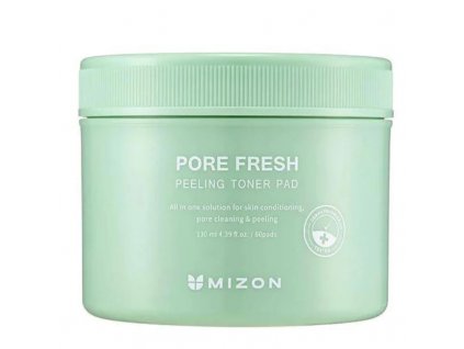 MIZON PORE FRESH PEELING TONER PAD 3 v 1 dvoustranné tampónky s tonerem s nízkou pH pro peeling a čištění pleti 60 cisteni pleti