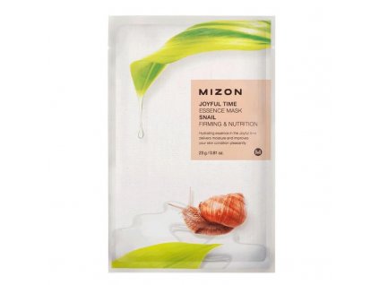 MIZON JOYFULL TIME EESSENCE MASK SNAIL Vyživující plátýnková maska s mucinem nejen pro problematickou pleť 23 g sneci mucin, sneci hlen. sneci sliz