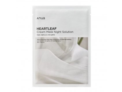 ANUA HEARTLEAF CREAM MASK NIGHT SOLUTION Zklidňující pleťová maska na suchou a citlivou pleť korejska kosmetika