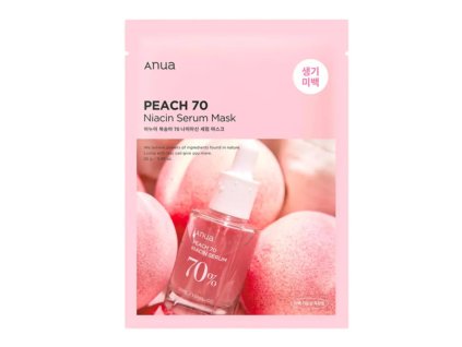 ANUA Peach 70 Niacin Serum Mask Rozjasňující a hydratační plátýnková maska 25 korejska krasa