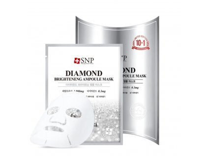 SNP DIAMOND BRIGHTENING AMPOULE MASK Omlazující maska 25 ml korejska kosmetika na hyperpigmentaci korejska krasa