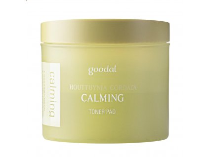 GOODAL HOUTTUYNIA CORDATA CALMING TONER PAD Zklidňující tonizační tamponky 70 ks korejska kosmetika