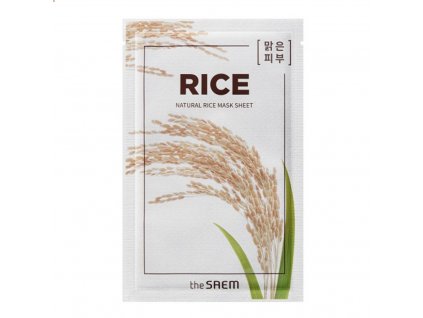 THE SAEM NATURAL RICE MASK SHEET Hydratační plátýnková maska 21 ml korejska kosmetika