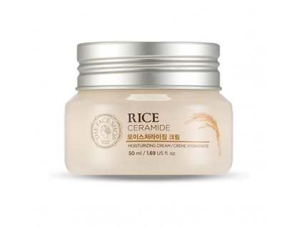 korejska kosmetika THE FACE SHOP RICE&CERAMIDE MOISTURIZING CREAM Pleťový krém s obsahem rýžové vody a ceramidy 50 ml viveca