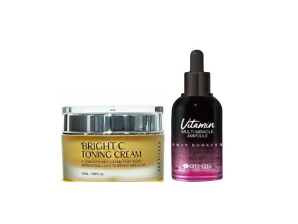 korejska kosmetika CELL BY CELL VITAMIN & BRIGHT C DUO Duo proti pigmentovým skvrnám 2 produkty