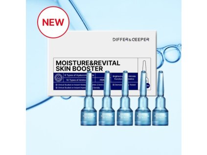 DIFFER & DEEPER MOISTURE & REVITAL SKIN BOOSTER STARTER PACK Intenzivní hydratační booster s PDRN a vitaminy 5×2 ml korejska kosmetika
