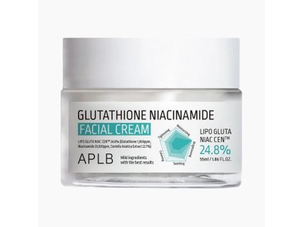 APLB GLUTATHIONE NIACINAMIDE FACIAL CREAM Rozjasňující a regenerační pleťový krém s glutathionem a niacinamidem 55 ml korejska kosmetika