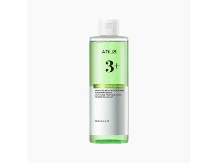 ANUA AZELAIC ACID 3 CICA SKIN CLARIFYING TONER Zklidňující čisticí toner s 3% kyselinou azelaovou, 7× Cica komplexem a jemnou exfoliací 250 ml