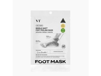 VT REEDLE SHOT FOOT PEELING MASK Exfoliační maska na chodidla s AHA BHA a CICA pro jemná a hladká chodidla 1 pár ruce hlavni