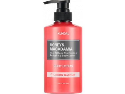 KUNDAL - HONEY & MACADAMIA BODY LOTION - Korejské tělové mléko Cherry Blossom 500 ml korejska kosmetika