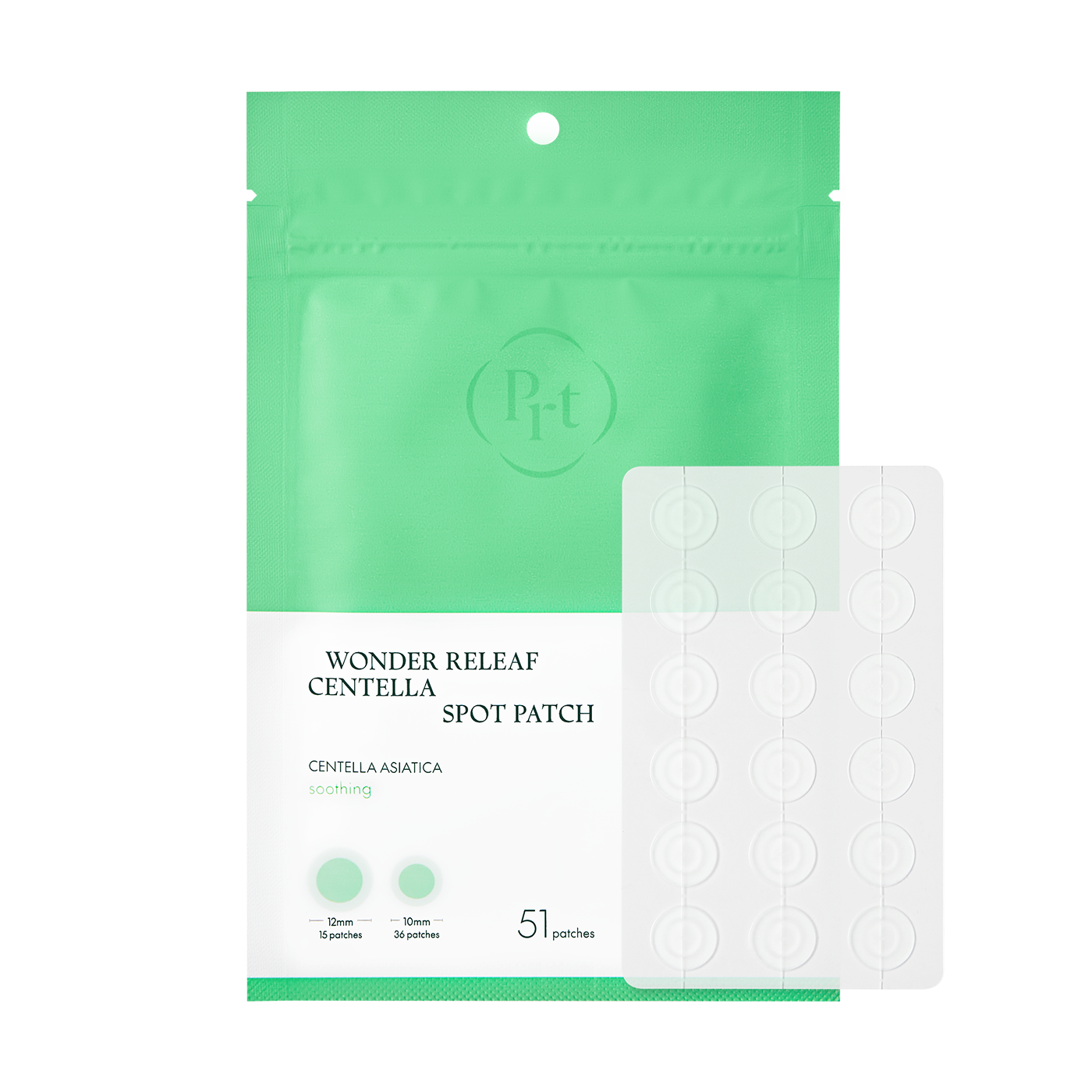 Levně PURITO SEOUL - WONDER RELEAF CENTELLA SPOT PATCH - Léčivé náplasti na akné 51 ks
