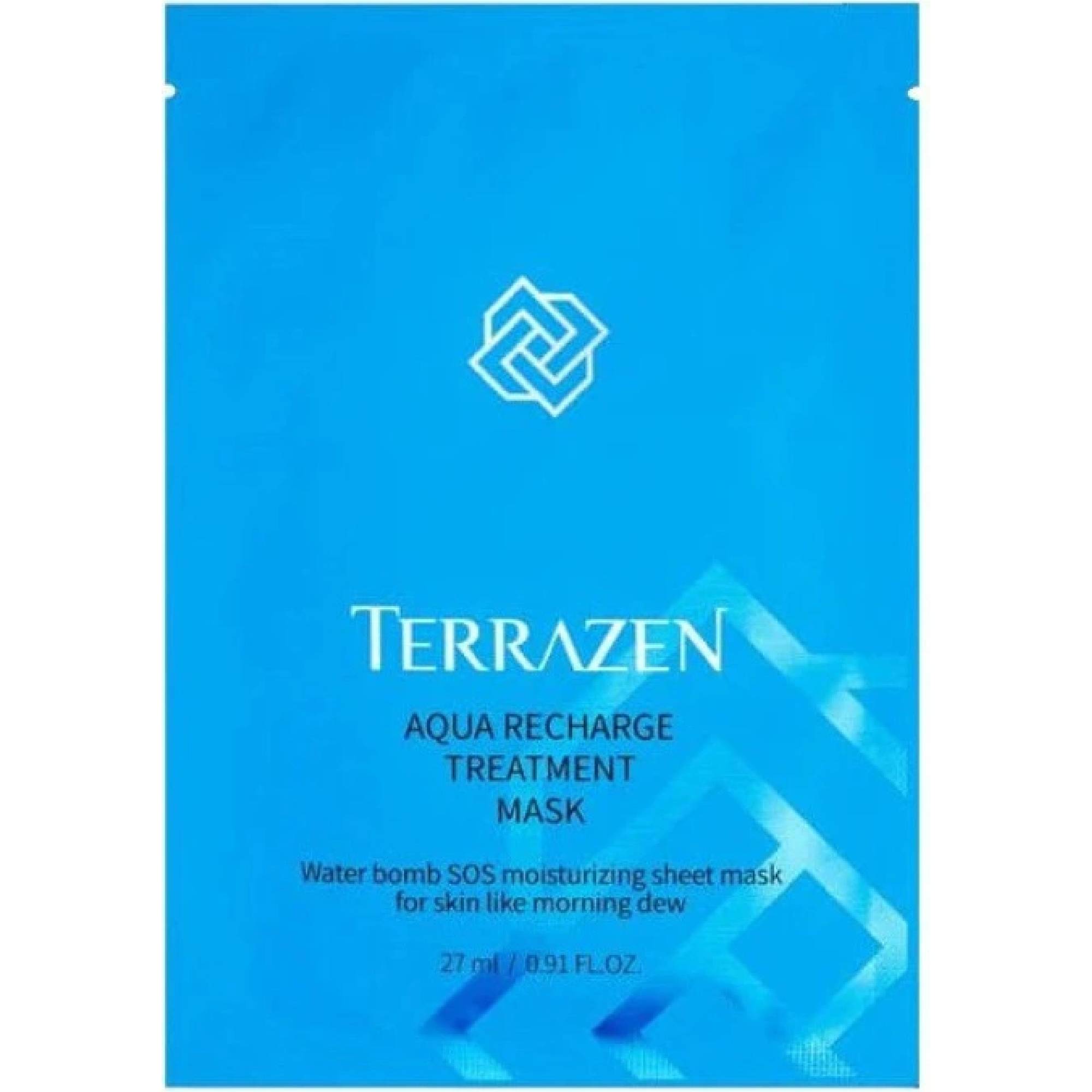 Levně Terrazen - Aqua Recharge Treatment Mask - Hydratační textilní pleťová maska pro okamžité zklidnění a intenzivní hydrataci 27 ml