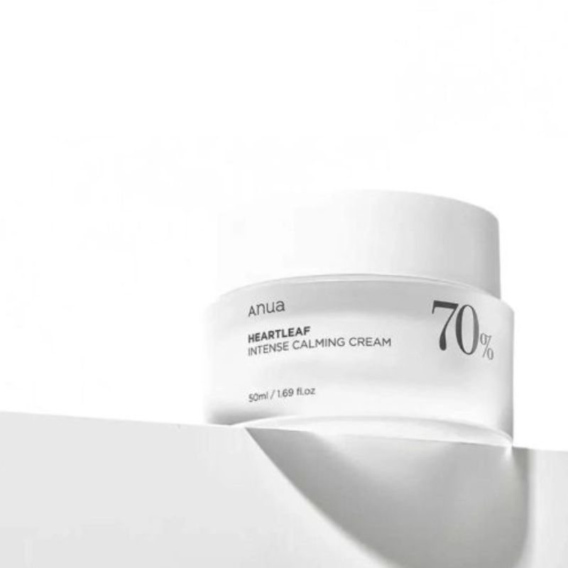 Anua - Heartleaf 70% Intense Calming Cream - Intenzivně zklidňující pleťový krém s 70% extraktem z houttuynie srdčité 50 ml