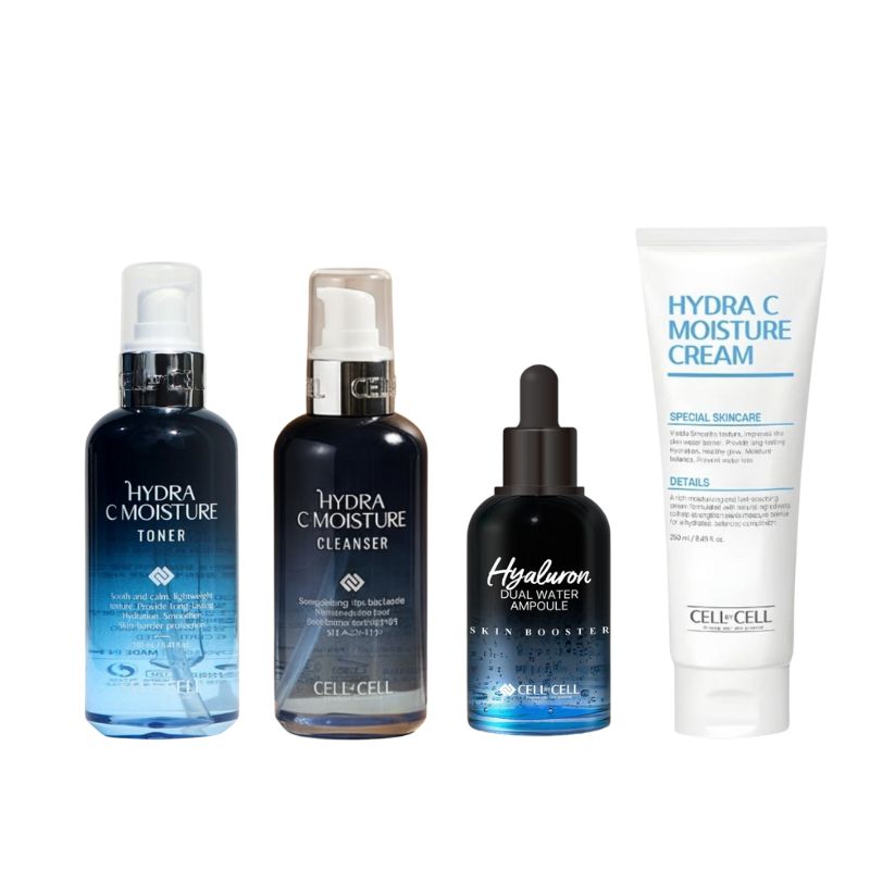 Levně Cell By Cell - Hydra C Moisture Sada - Intenzivní hydratační sada pro suchou a dehydratovanou pleť 4 produkty