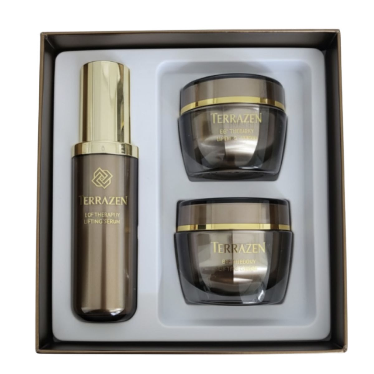Levně Terrazen - EGF Therapy Gift Box - Luxusní dárková sada s EGF, Volufilinem a peptidy pro viditelný lifting a omlazení pleti 3 produkty