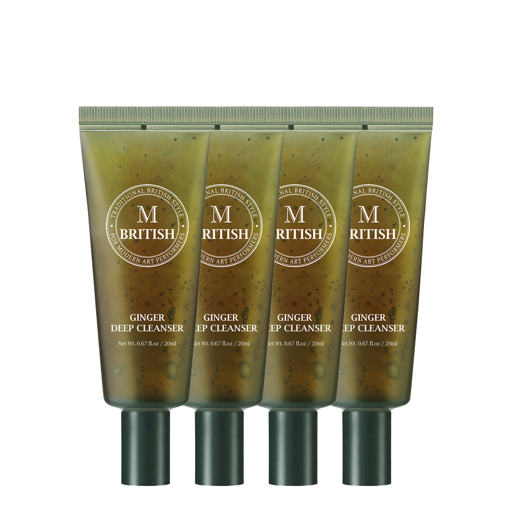 Levně British M - Ginger Deep Cleanser - Hloubkově čisticí peelingový gel pro zdravou a vyváženou pokožku hlavy 20 ml × 4 ks