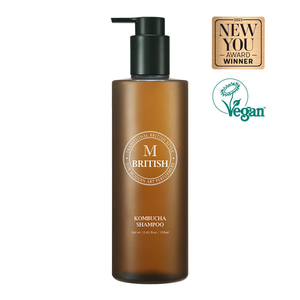 Levně British M - Kombucha Shampoo - Korejský vlasový šampon bez silikonů proti vypadávání vlasů 350 ml