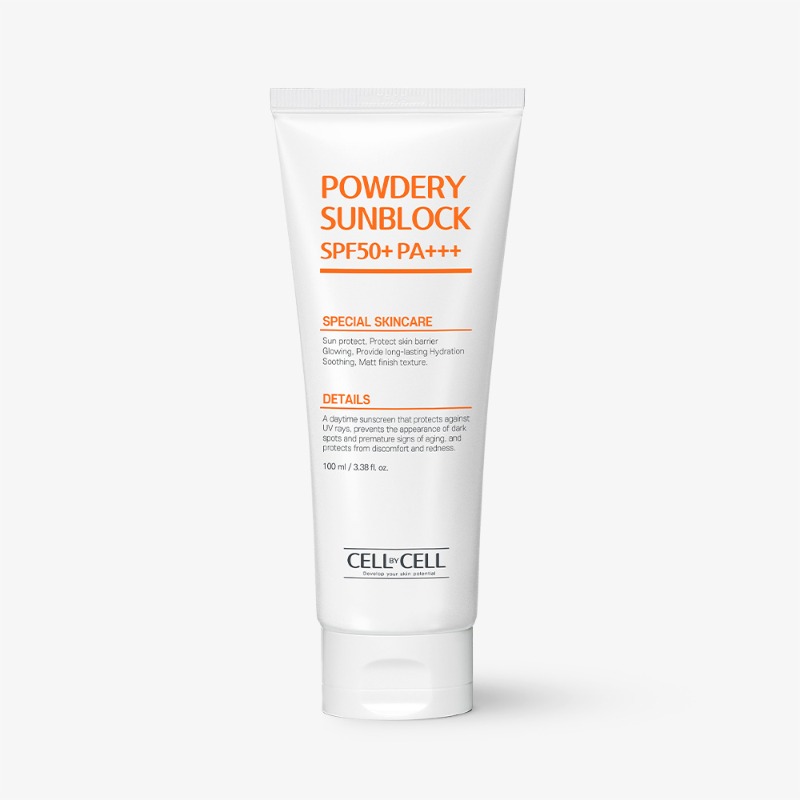 Levně Cell By Cell - Powdery Sunblock SPF50+ PA+++ - Lehký 100% minerální opalovací krém 100 ml