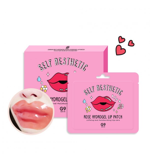 Levně G9 SKIN - SELF AESTHETIC ROSE HYDROGEL LIP PATCH - Korejská maska na rty 1 ks 3 g