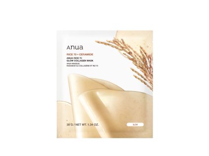 Rice 70 Glow Collagen Mask - Rozjasňující, hydrogelová, kolagenová maska s ceramidy a rýží
