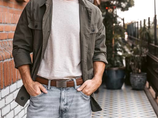 Leather slim style