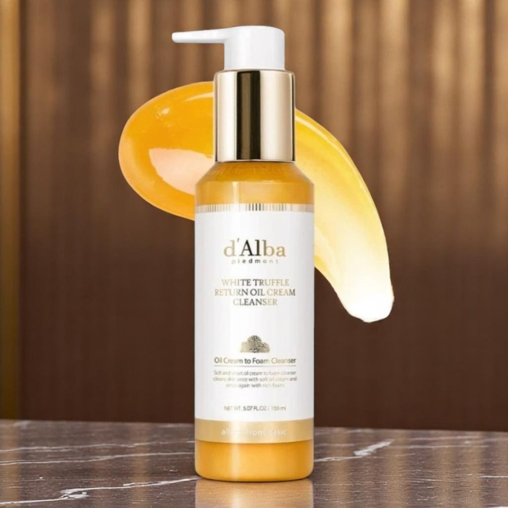7207 korejska kosmetika d alba white truffle return oil cream cleanser odlicovaci olej s bilym lanyzem 150 ml Photoroom