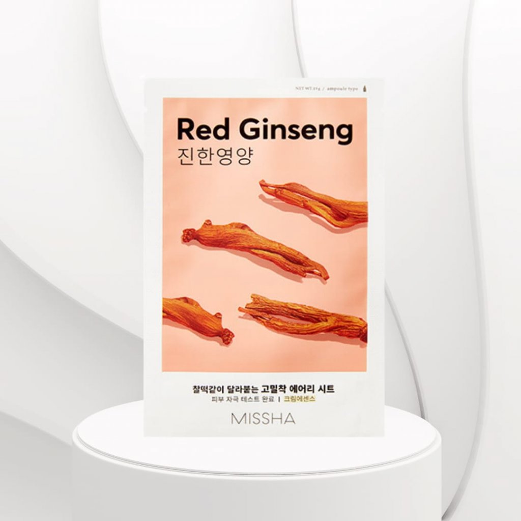 MISSHA - Airy Fit Sheet Mask Red Ginseng - Hydratační a vyživující maska s extraktem z ženšenu - 19 g