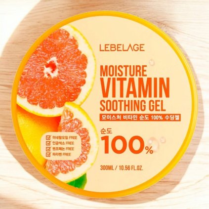 LEBELAGE - Moisture Vitamin Purity 100% Soothing Gel - Univerzální hydratační gelový krém s grapefruitem - 300 ml