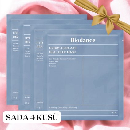 BIODANCE - Hydro Cera-nol Real Deep Mask - Set nočních hydrogelových masek s ceramidy - 4 ks