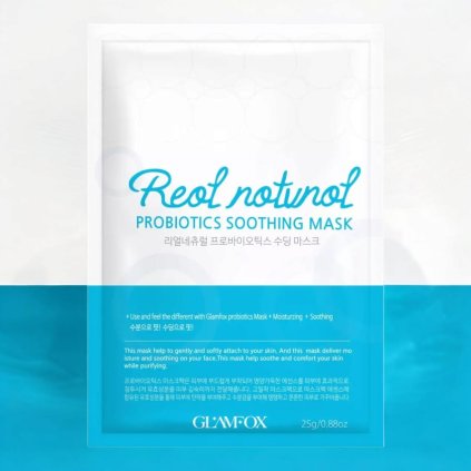 GLAMFOX - Real Natural Probiotics Soothing Mask - Zklidňující maska s probiotiky - 25 g