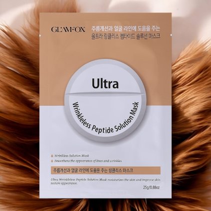 GLAMFOX - Ultra Wrinkleless Peptide Solution Mask - "Botoxová" peptidová plátýnková maska - 25 g