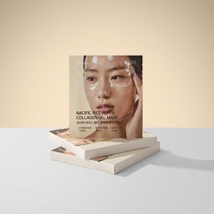 NACIFIC - Rice Pepta Collagen Gel Mask - Vstřebatelná maska s rýží, peptidy a kolagenem pro omlazené pleti - 1 ks