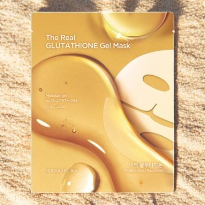 cze pm Holika Holika The Real Gel Mask Glutathion Celonocni maska pro obnoveni zarivosti 35 g 23943 1 Photoroom