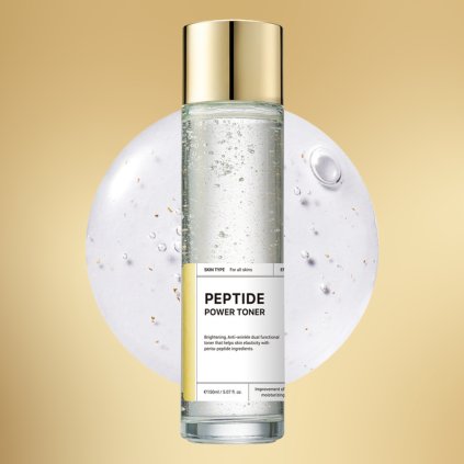 B.O.M. - Peptide Power Toner - Protivráskový peptidový toner s 24K zlatem - 150 ml
