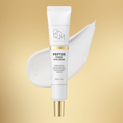 B.O.M. - Peptide Power Eye Cream - Protivráskový peptidový oční krém s 24K zlatem - 30 g