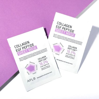 APLB - Collagen EGF Peptide Sheet Mask - Zpevňující, hydratační plátýnková maska s peptidy a kolagenem - 25 ml