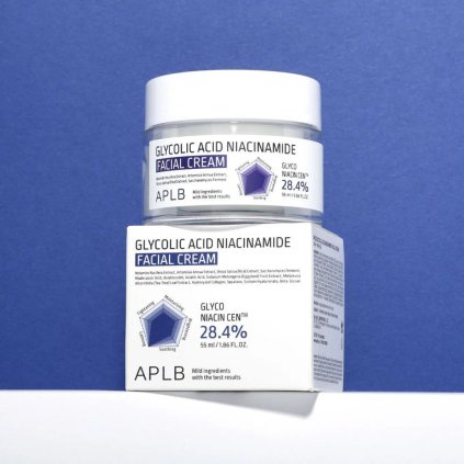 APLB - Glycolic Acid Niacinamide Facial Cream - Krém s niacinamidem a AHA pro pružnou a bezchybnou pleť - 55 ml