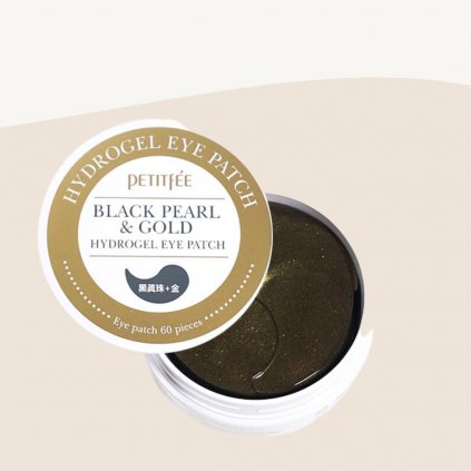 PETITFEE -  Black Pearl&Gold Hydrogel Eye Patch - Hydrogelové oční polštářky s černou perlou a zlatem - 60ks