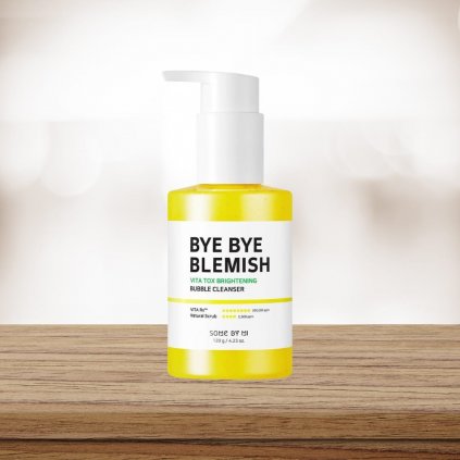 SOME BY MI - Bye Bye Blemish Vita Tox Brightening Bubble Cleanser - Rozjasňující čisticí gelová pěna na obličej - 120 ml