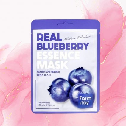 Farm Stay - Real Blueberry Essence Mask - Hydratační a projasňující plátýnková maska - 1 ks