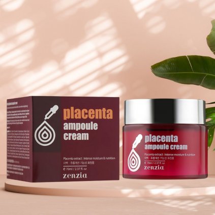 Zenzia - Placenta Ampoule Cream - Hydratační a vyživující krém na obličej - 70 ml