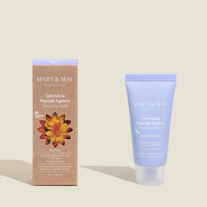 Mary & May - Calendula Peptide Ageless Sleeping Mask - Noční maska s peptidy a výtažkem z měsíčku lékařského - 30 g