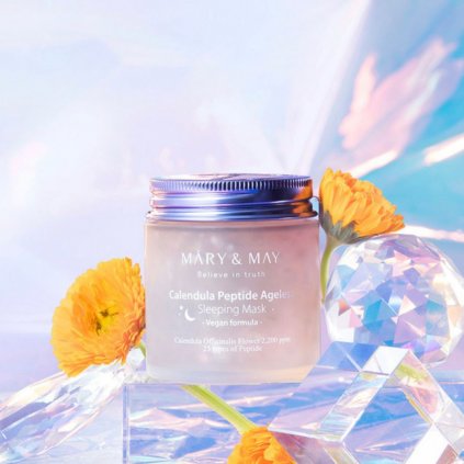Mary & May - Calendula Peptide Ageless Sleeping Mask - Noční maska s peptidy a výtažkem z měsíčku lékařského - 125g