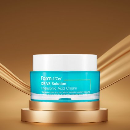 Farm Stay - DR-V8 Solution Hyaluronate Cream - Hydratační krém s kyselinou hyaluronovou - 50 g