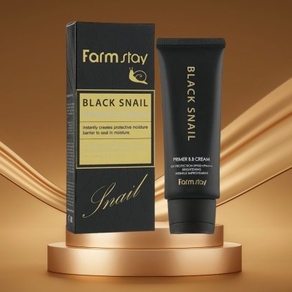 Farm Stay - Black Snail Primer BB Cream - BB krém se šnečím mucinem - 50 g