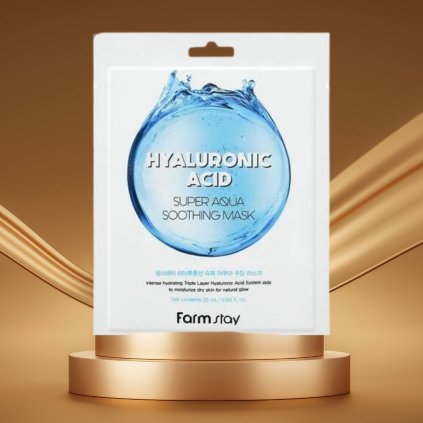 Farm Stay - Hyaluronic Acid Super Aqua Soothing Mask - Hluboce hydratační maska s kyselinou hyaluronovou - 25 ml