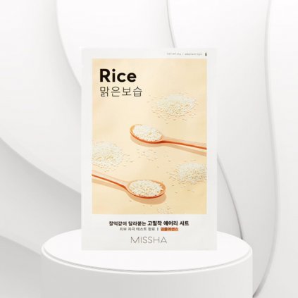 MISSHA - Airy Fit Sheet Mask Rice - Vyživující a zklidňující maska s rýží - 19 g